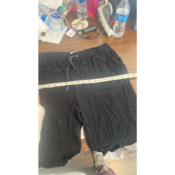 Womens Wilfred Aritzia Black Crepe Drawstring Cuffed Joggers Size Large - Picture 6 of 11